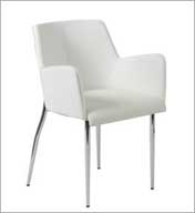 Sunny Arm 4-Leg Chair (White)
